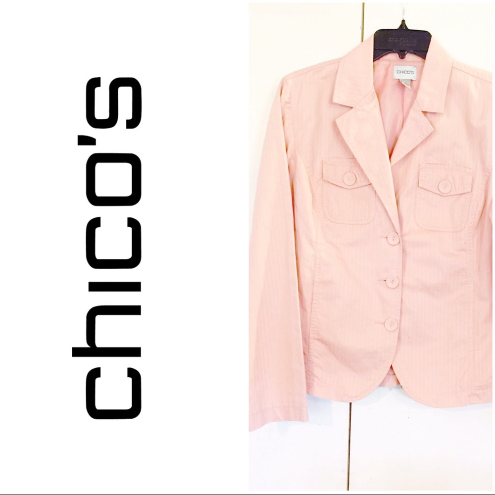 Chico’s Stylish Spring Blazer w/ 3Button & Pockets